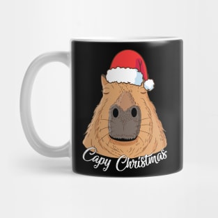 Capy or Huppy Christmas Capybara Holidays Santa Design Mug